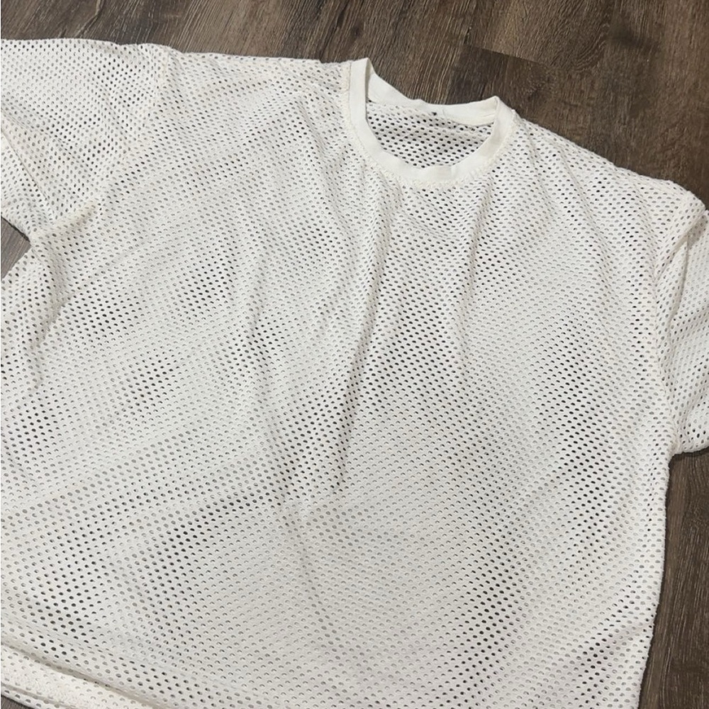 White Mesh Men's Shirt